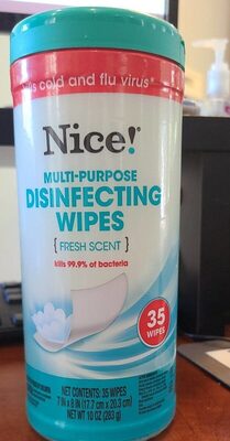 Multipurpose disinfecting wipes