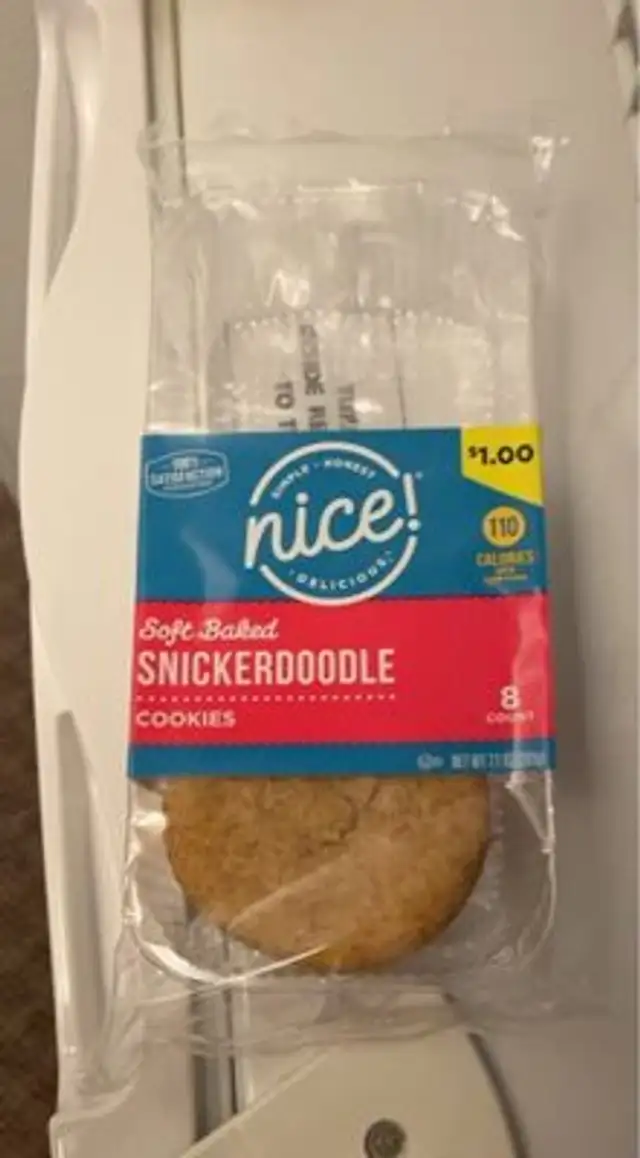 Soft Baked Snickerdoodle Cookies front packaging