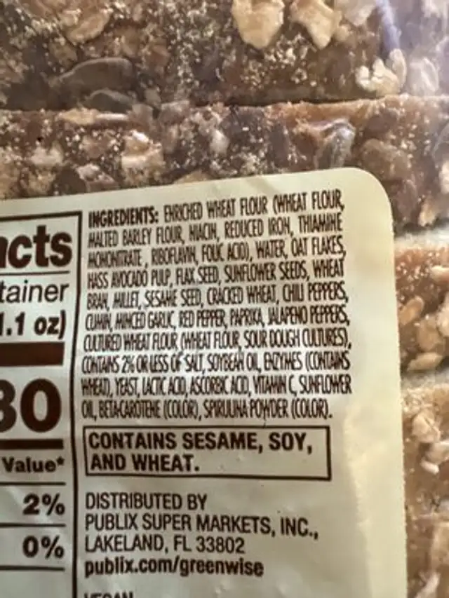 Avocado seed & grain bread front packaging
