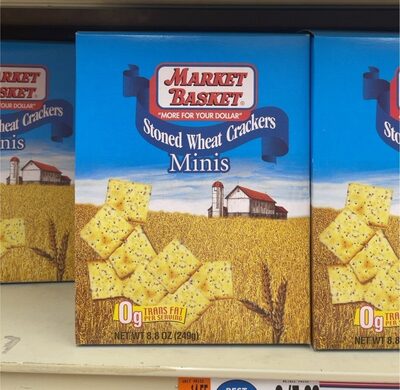 Stoned Wheat Crackers Mini front packaging