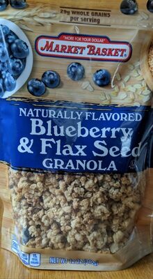 Blueberry and flax seed granola