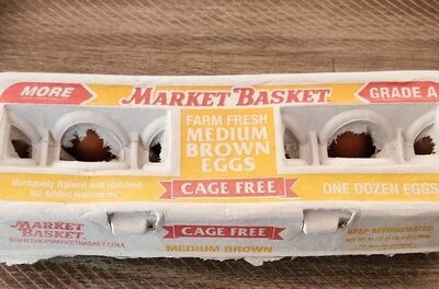 Farm fresh medium brown eggs