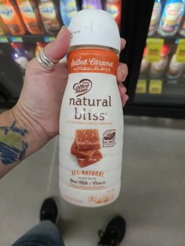 Salted caramel all-natural coffee creamer, salted caramel