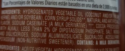 Coffeemate coffee creamer sugar free imp ingredients label