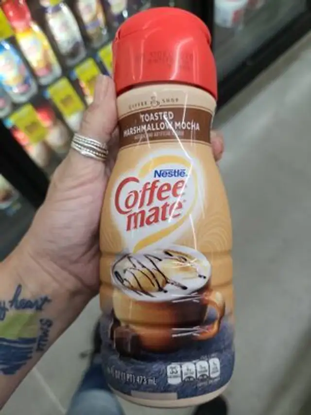 Toasted marshmallow mocha coffee creamer, toasted marshmallow mocha