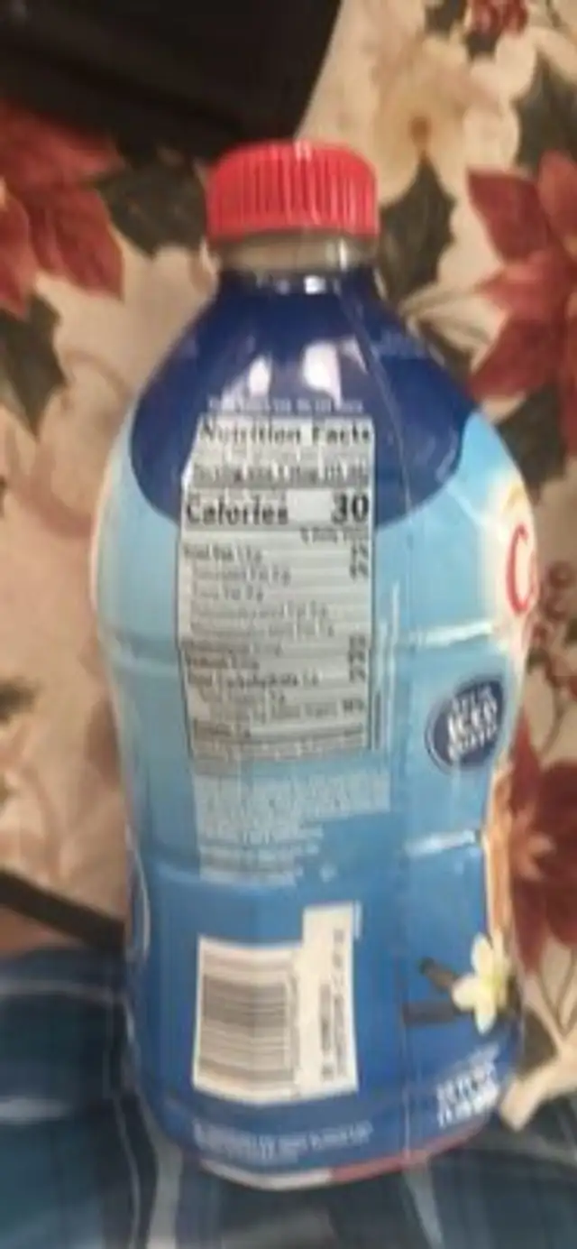 French Vanilla nutrition facts table