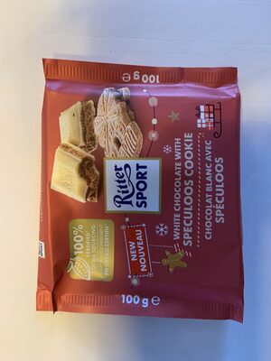 White chocolate with speculoos cookie