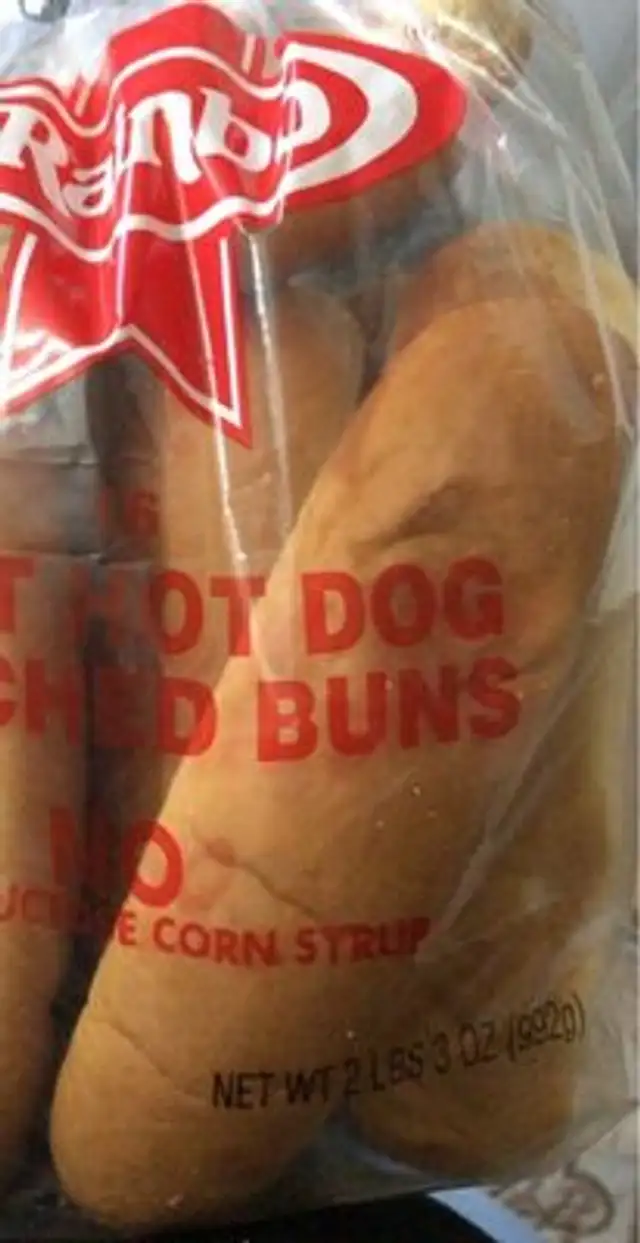 Giant hot dog enriched buns
