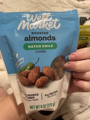 hatch chile roasted almonds front packaging