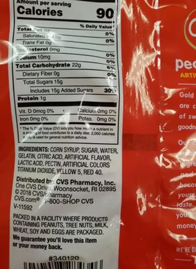 Unknown ingredients label