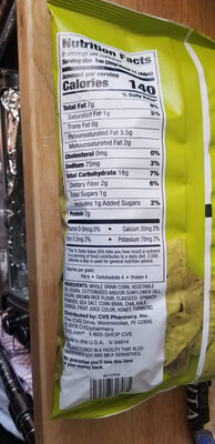Kale & Spinach nutrition facts table