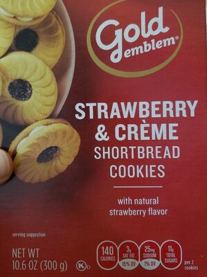 Strawberry & Cream Shortbread Cookies