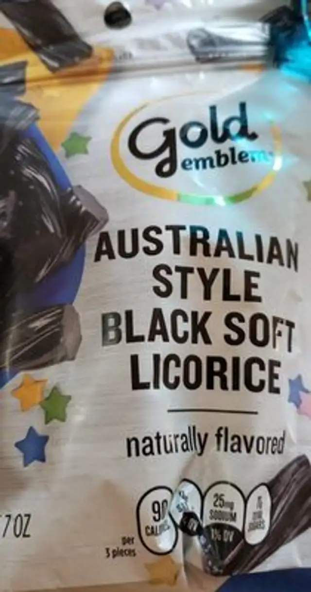 Australian style black soft licorice