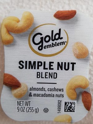 Simple nut blend front packaging