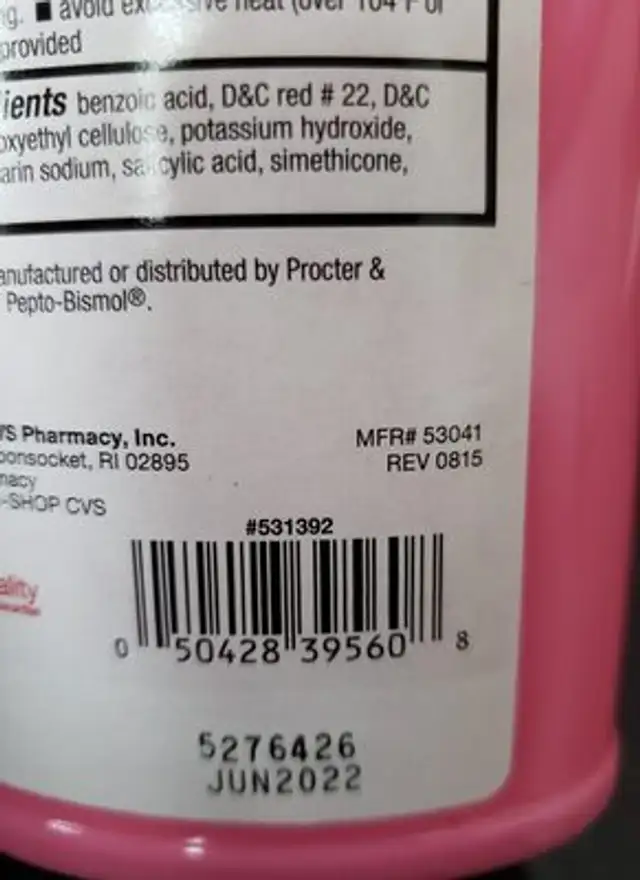 Unknown ingredients label