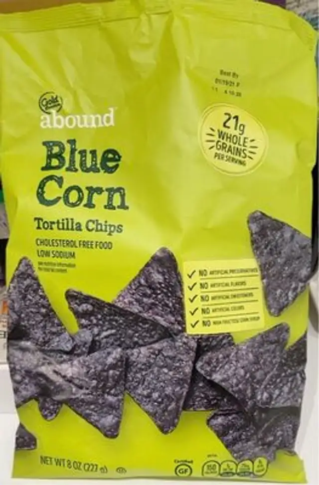 Blue corn tortilla chips