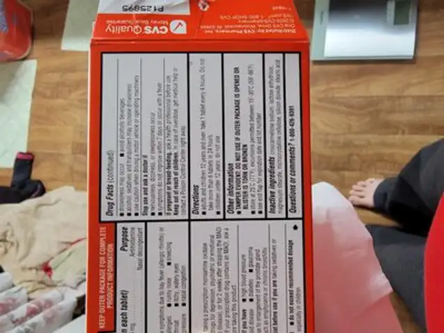sinus pe allergy ingredients label