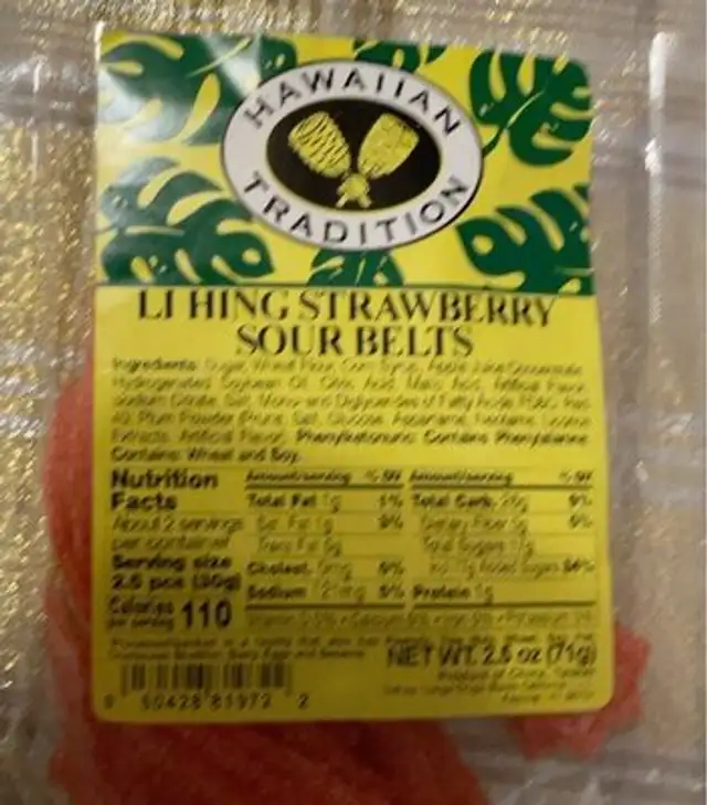 Li hing straw berry belts