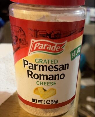 Grated parmesan romano cheese