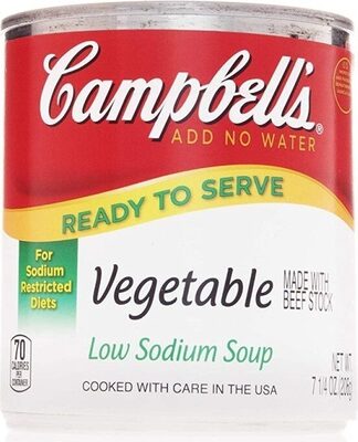 Classic low sodium ready to serve vegetable soup