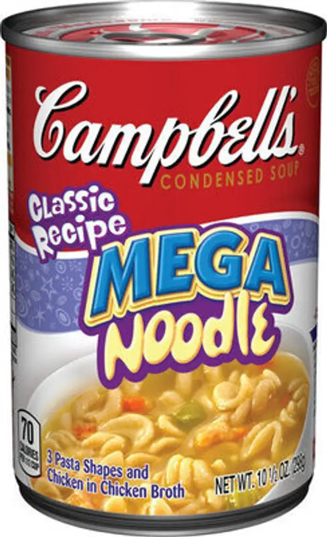 Mega noodle condensed soup