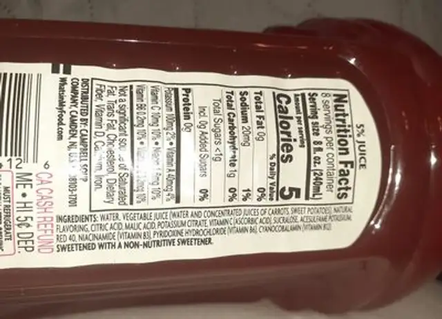 Splash diet berry blend ingredients label
