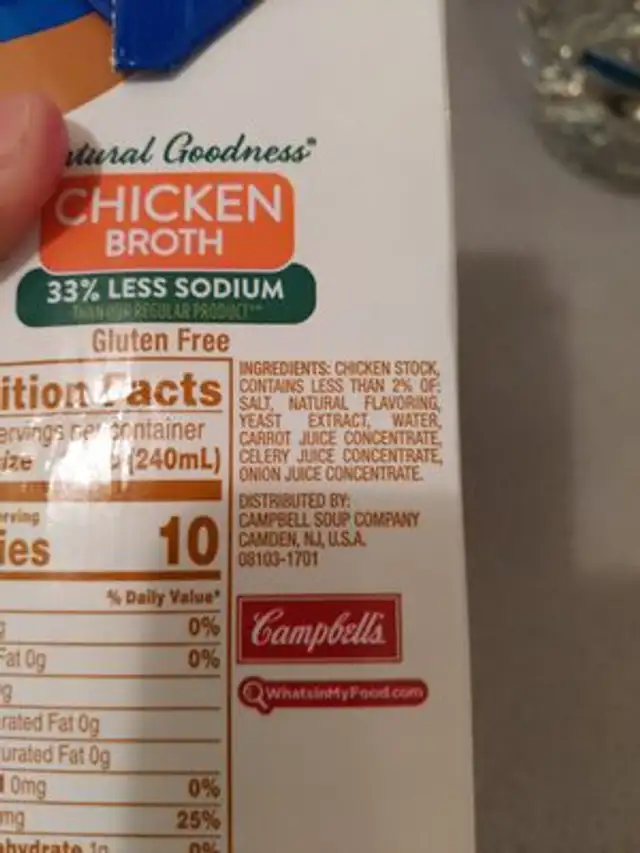 Swanson broth chicken ingredients label
