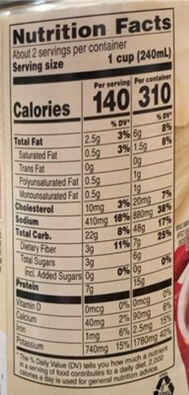 Home style mexican style chicken tortilla soup nutrition facts table