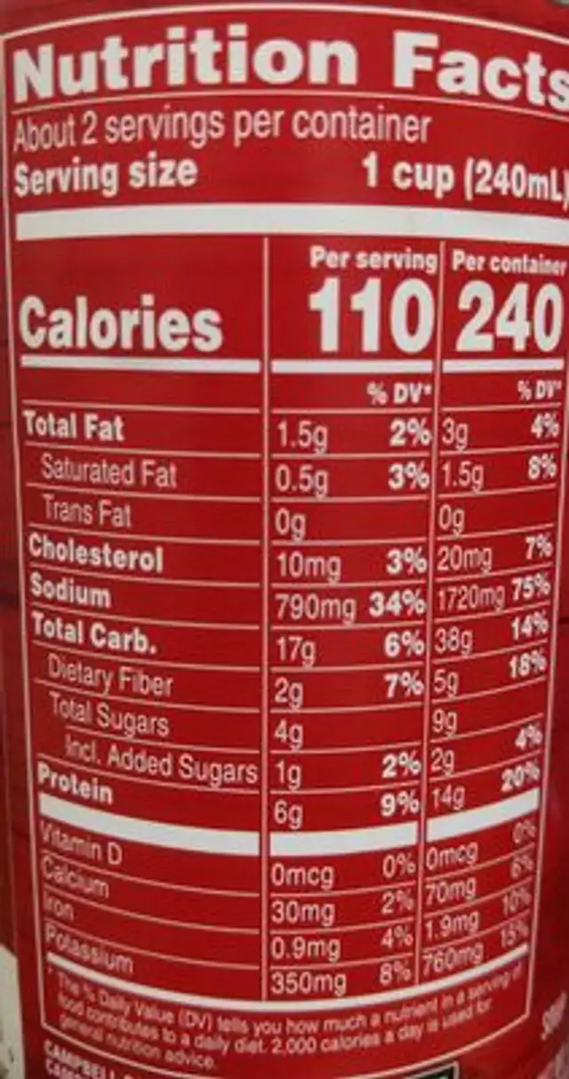 Roast Beef Tips with Vegetables nutrition facts table