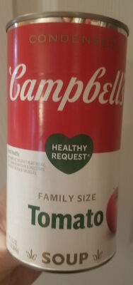 Campbell's healthy request soup tomato front packaging