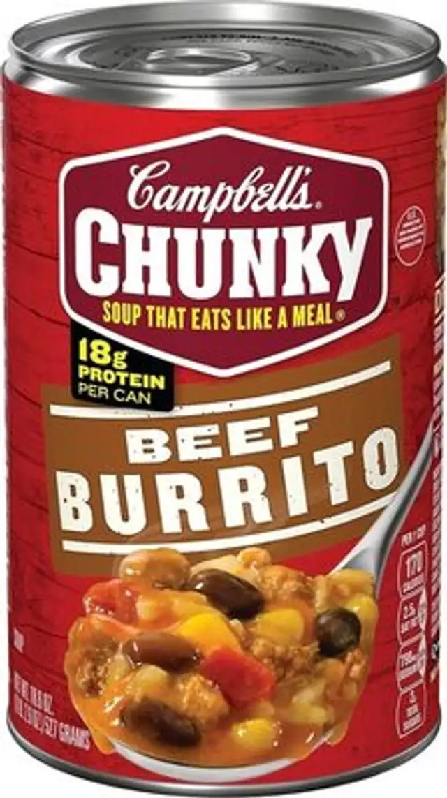 Chunky beef burrito soup