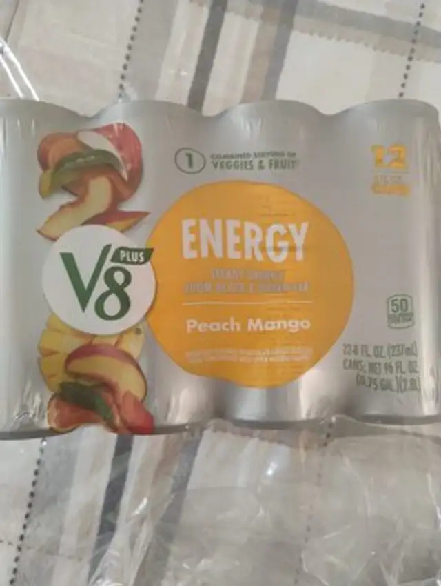 Energy peach mango beverage