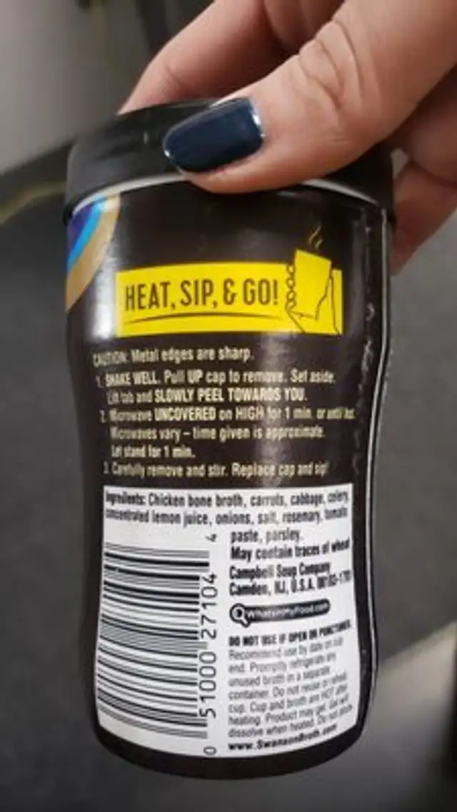 Swanson sipping bone broth ingredients label