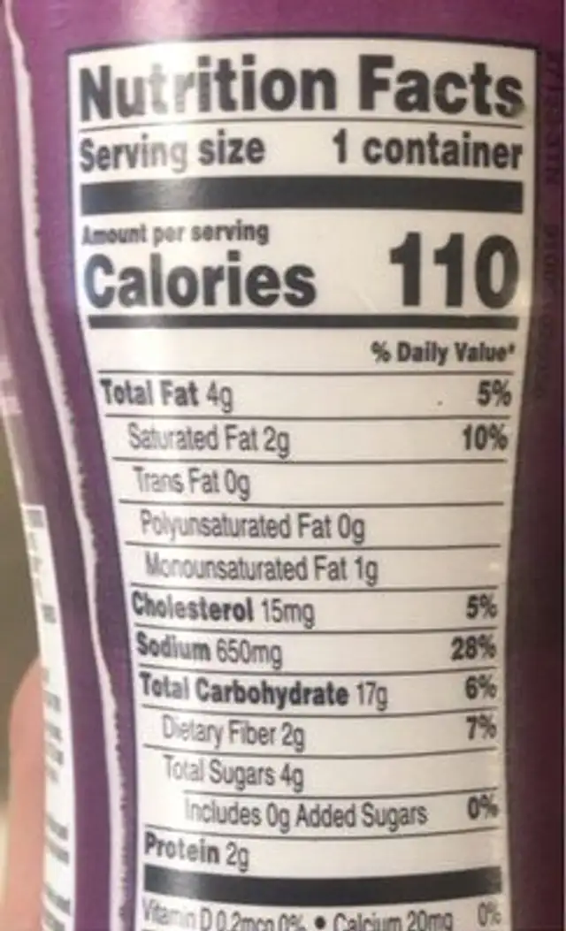 Well yes! cauliflower & roasted potato sipping soup nutrition facts table