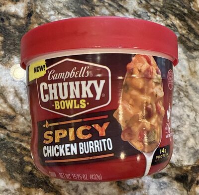 Spicy chicken burrito
