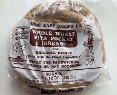 Whole wheat pita pocket bread