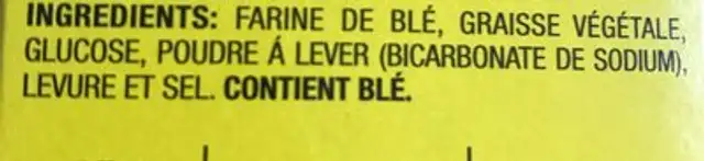 Hatuey Soda Crackers ingredients label