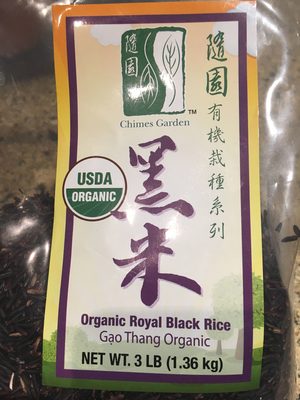 Organic royal black rice