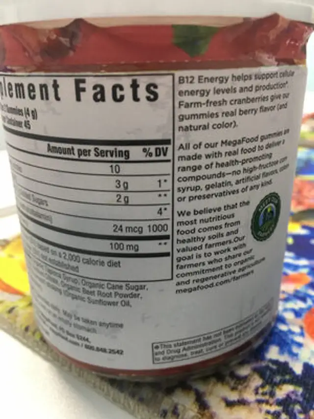 Unknown ingredients label