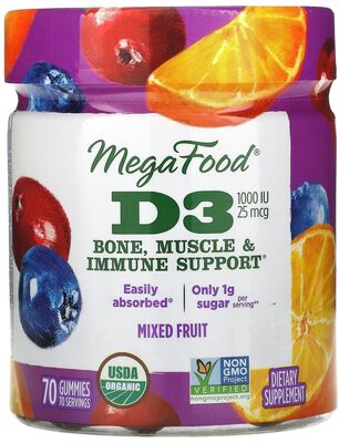 D3 Bone, Muscle & Immune Support Mixed Fruit Gummies