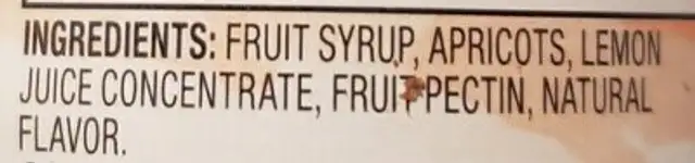 Simply fruit apricot spreadable fruit ingredients label