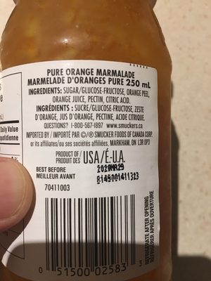 Pure - Marmelade d’orange front packaging