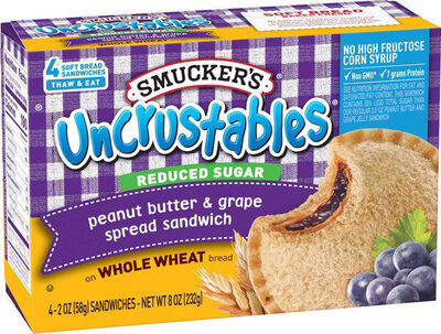 Frozen uncrustables whole wheat peanut butter