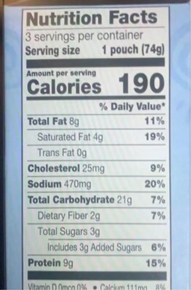 Uncrustables uncured ham&cheddar roll-ups nutrition facts table