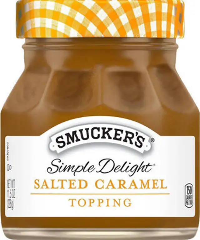 Simple delight salted caramel topping