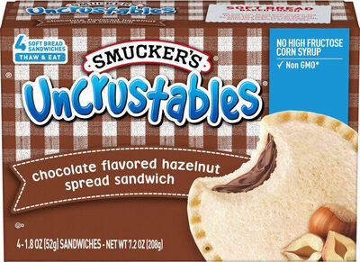 Chocolate Flavored Hazelnut Spread Sandwich front packaging