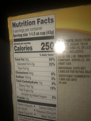 Jif To Go Natural Creamy Peanut Butter Spread 90% Peanuts