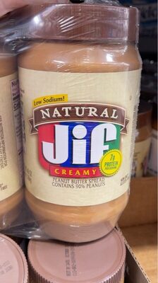 Natural creamy peanut butter spread