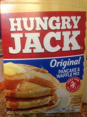 Pancake and waffle mix front packaging