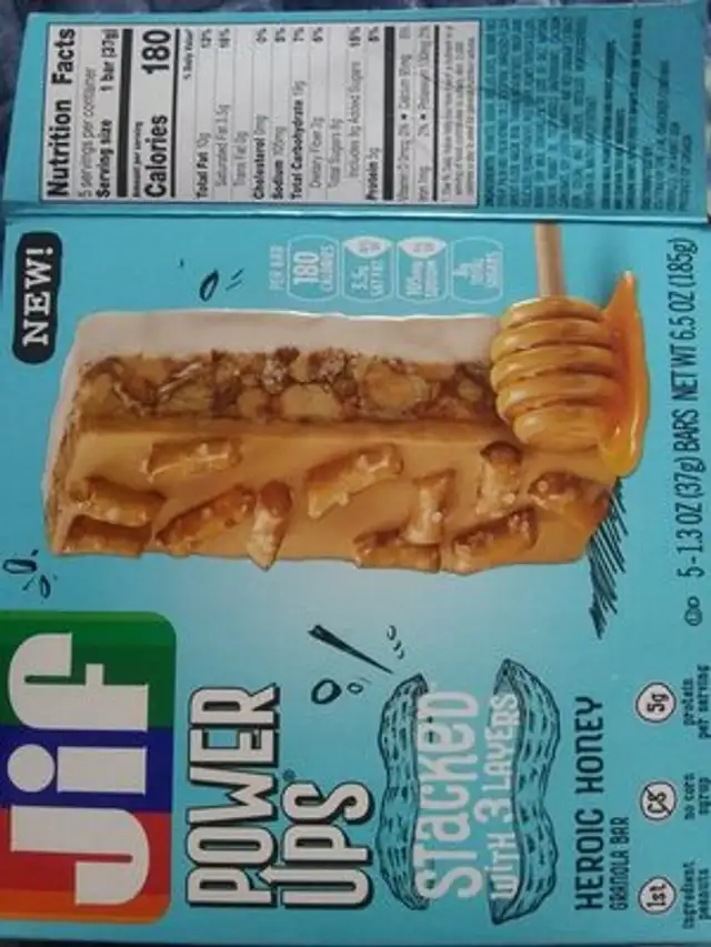 JIF POWER UPS ingredients label